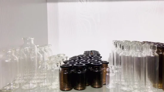 Flacone per infusione ad iniezione in vetro stampato farmaceutico ambrato trasparente da 50 ml USP Tipo I, II, III CE